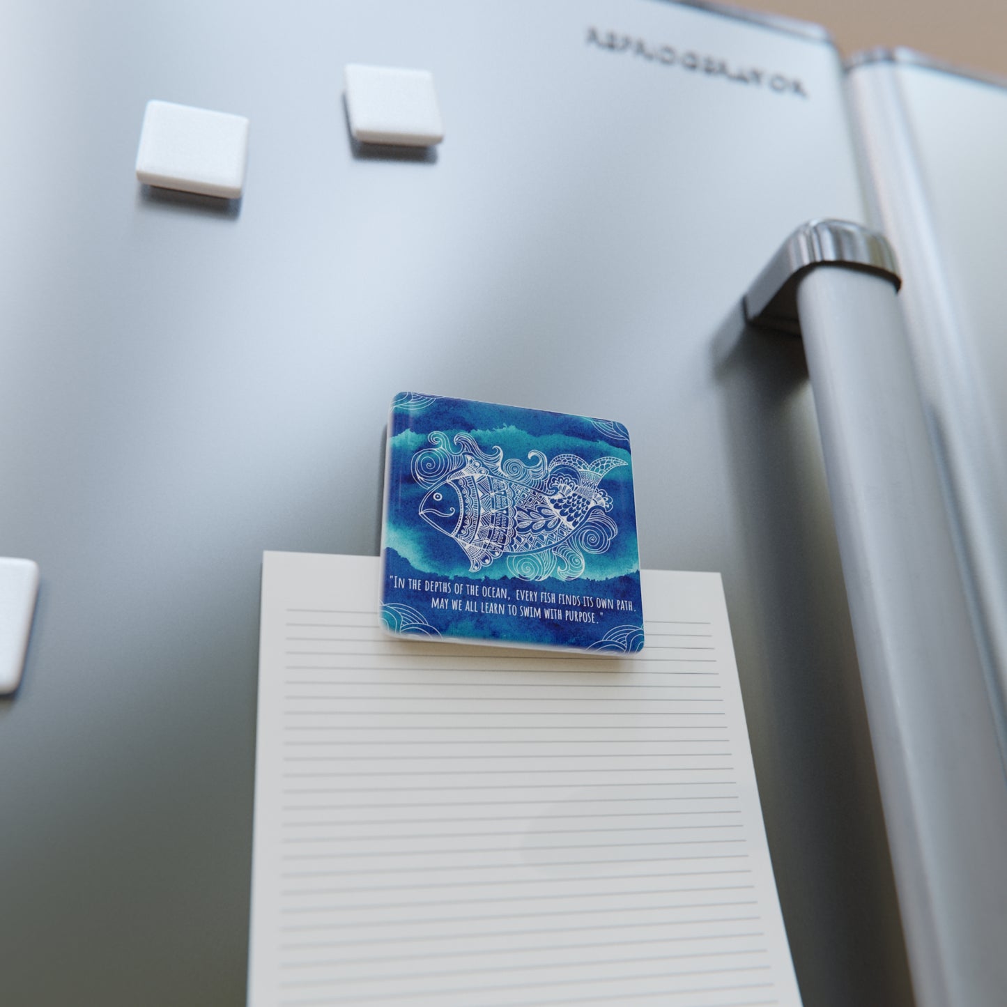 Inspirational Porcelain Magnet - Swim with Purpose