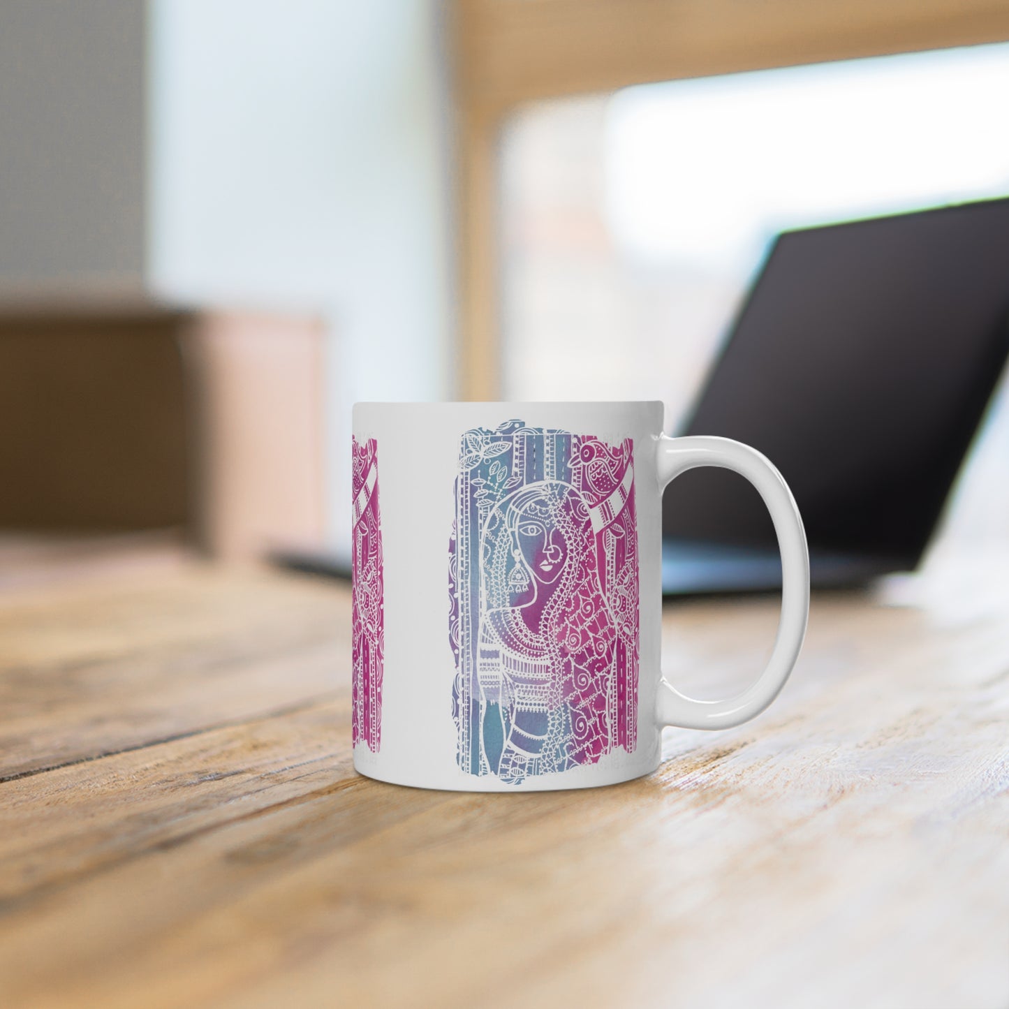 Colorful Artistic Ceramic Mug - 'Priyas Promise'