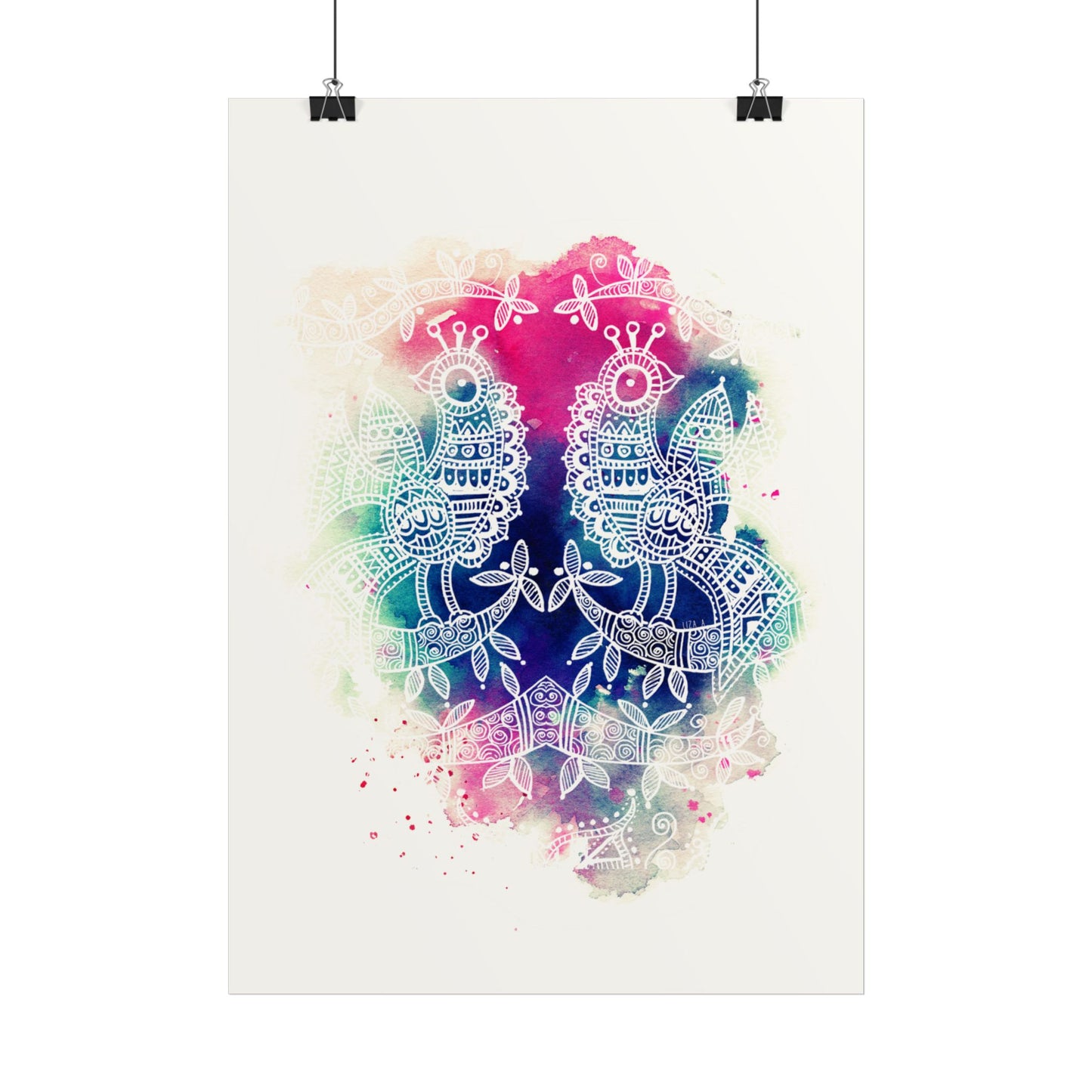 'Pavo' Majestic Bird Poster — Boho Nautical Wall Art
