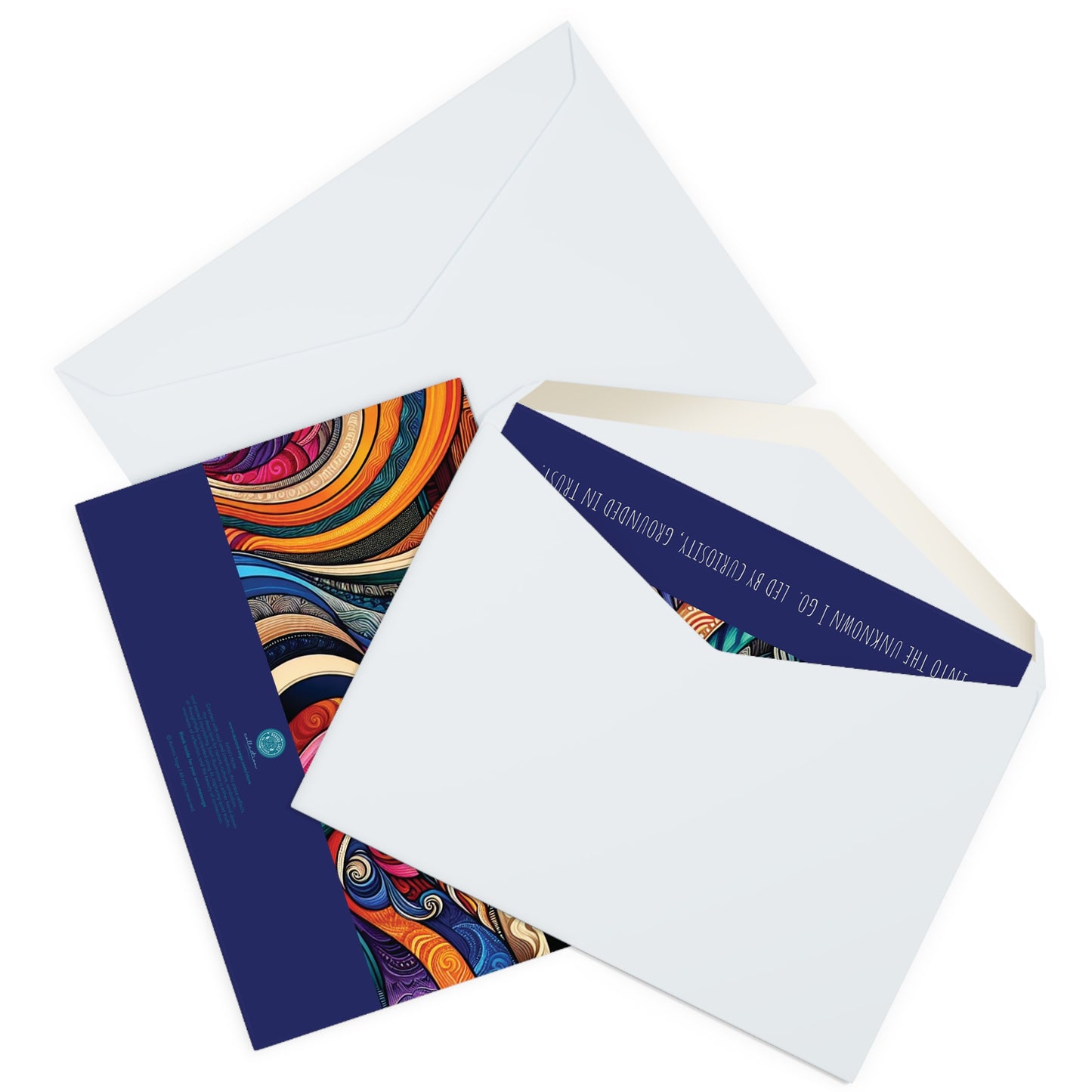 "Into the Unknown I Go" - Co-creating - Artistic Greeting Cards (5 Pack) A5 size