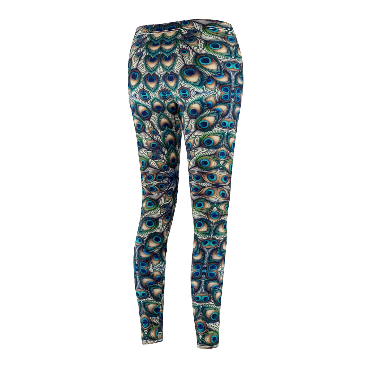 'Celestial Plumage'- Co-creating | Casual Leggings – Comfortable Mid-Rise Activewear for Yoga & Everyday Wear