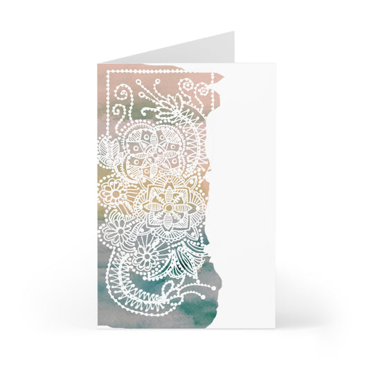 Pastel Mandala fusion | Greeting Cards Set of 7 for Every Occasion