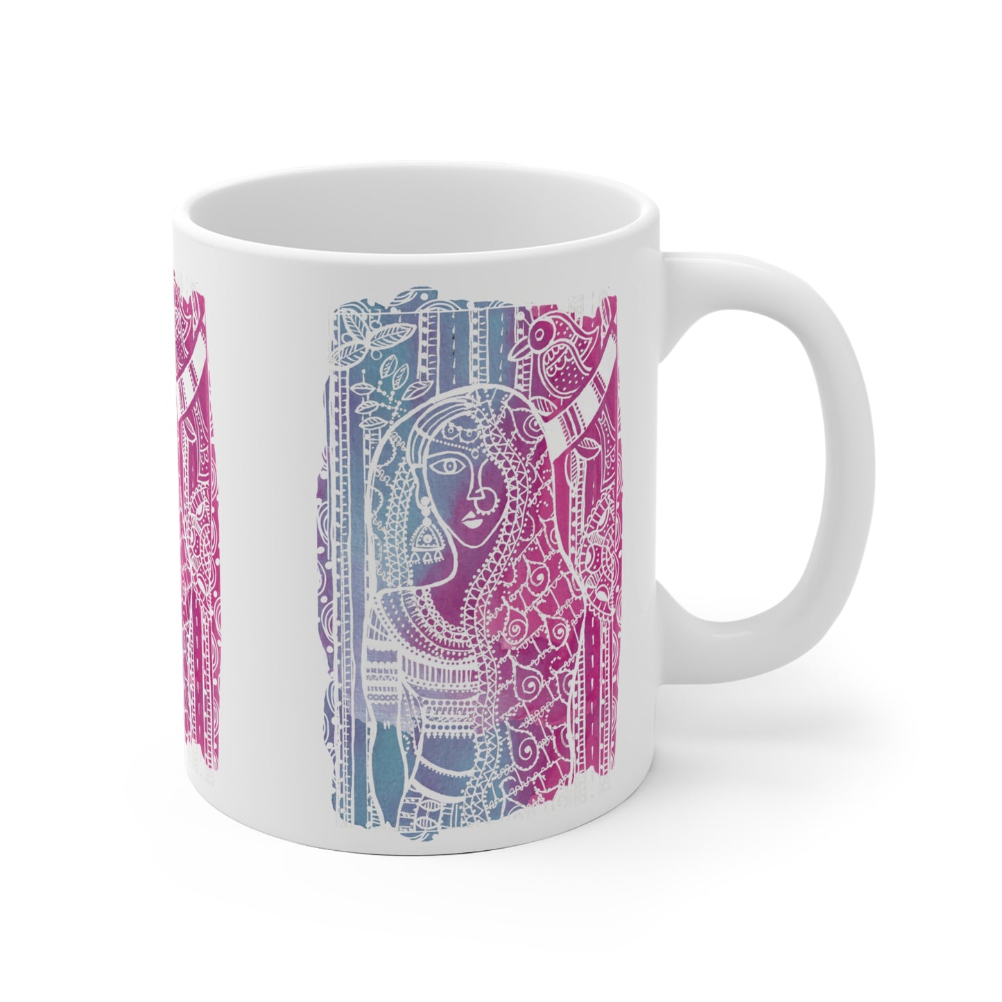 Colorful Artistic Ceramic Mug - 'Priyas Promise'