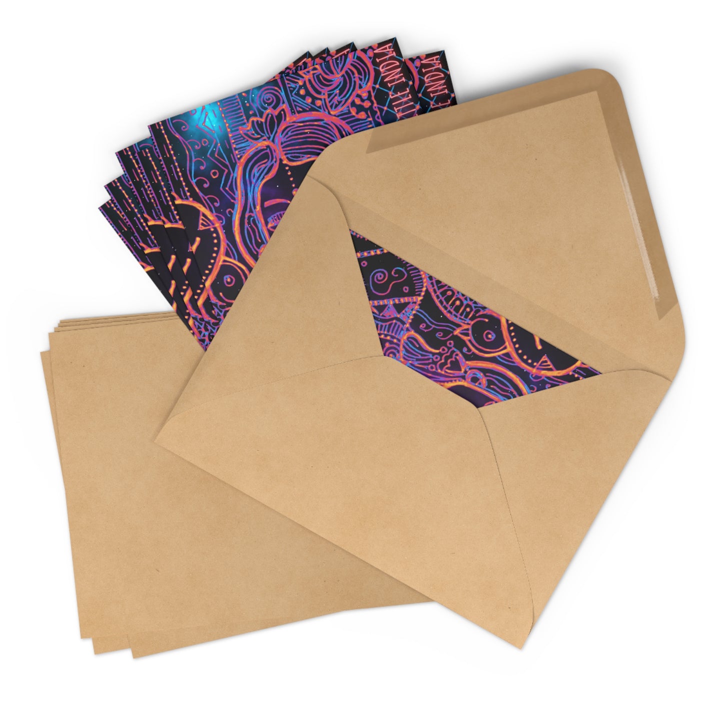 'Little India Glowing' | Greeting Cards Set of 7 for Every Occasion