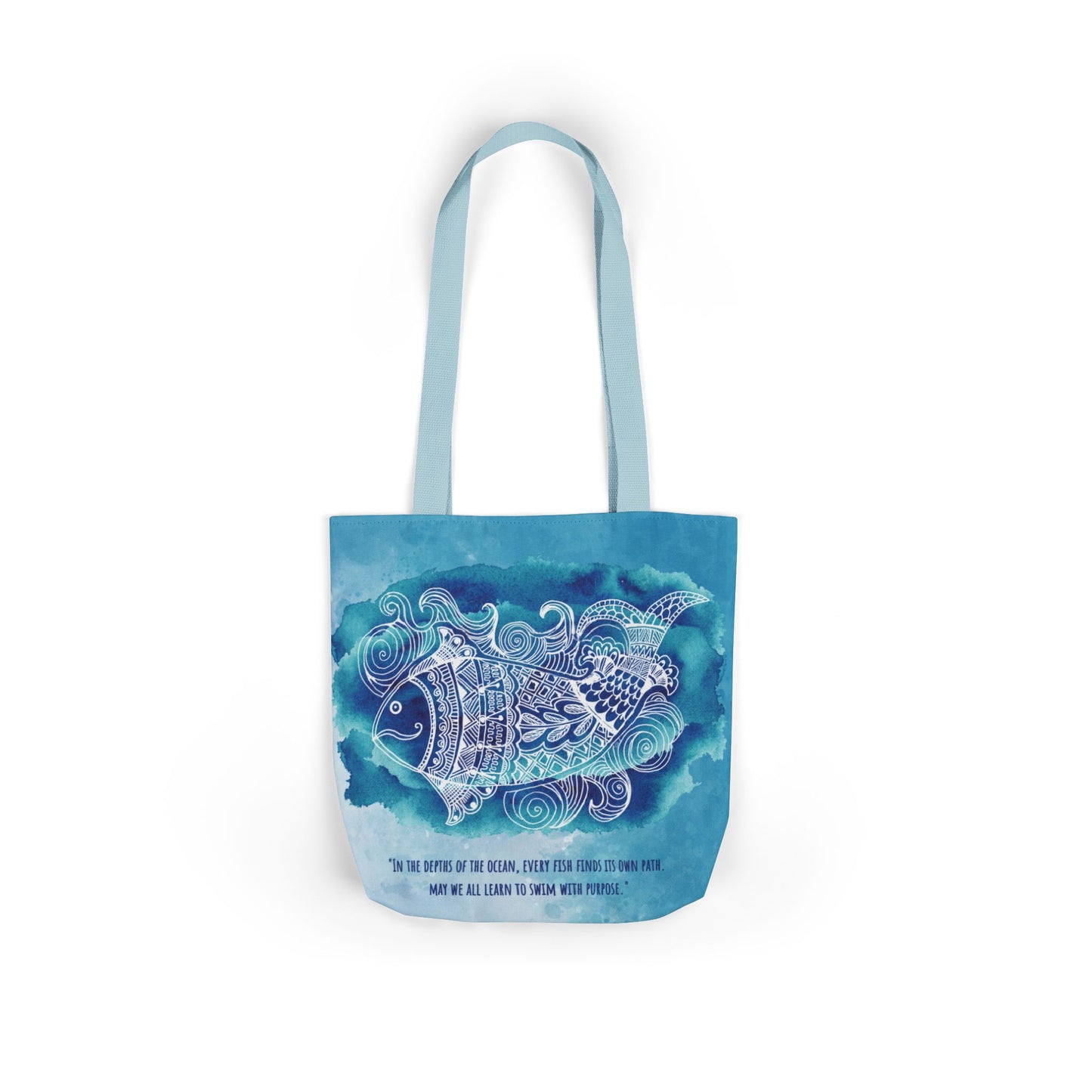 'Swim with purpose'  | Canvas Tote Bag