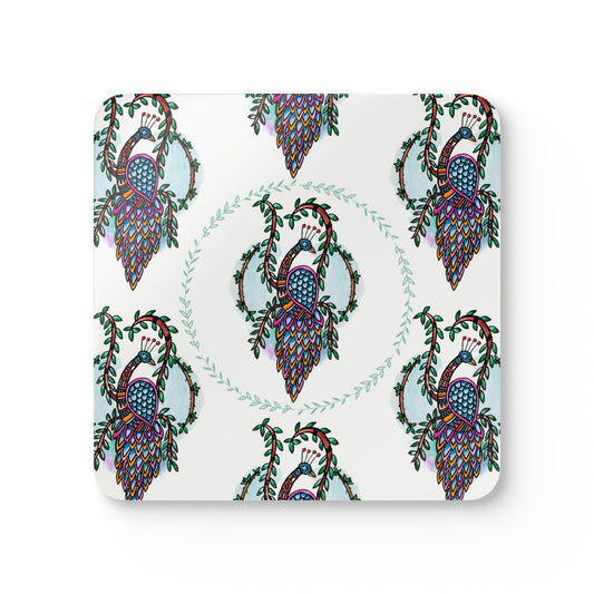 'Heras Vision' - Majestic Birds |  Cork Coaster Set - Rustic Home Decor & Drinkware Accessory