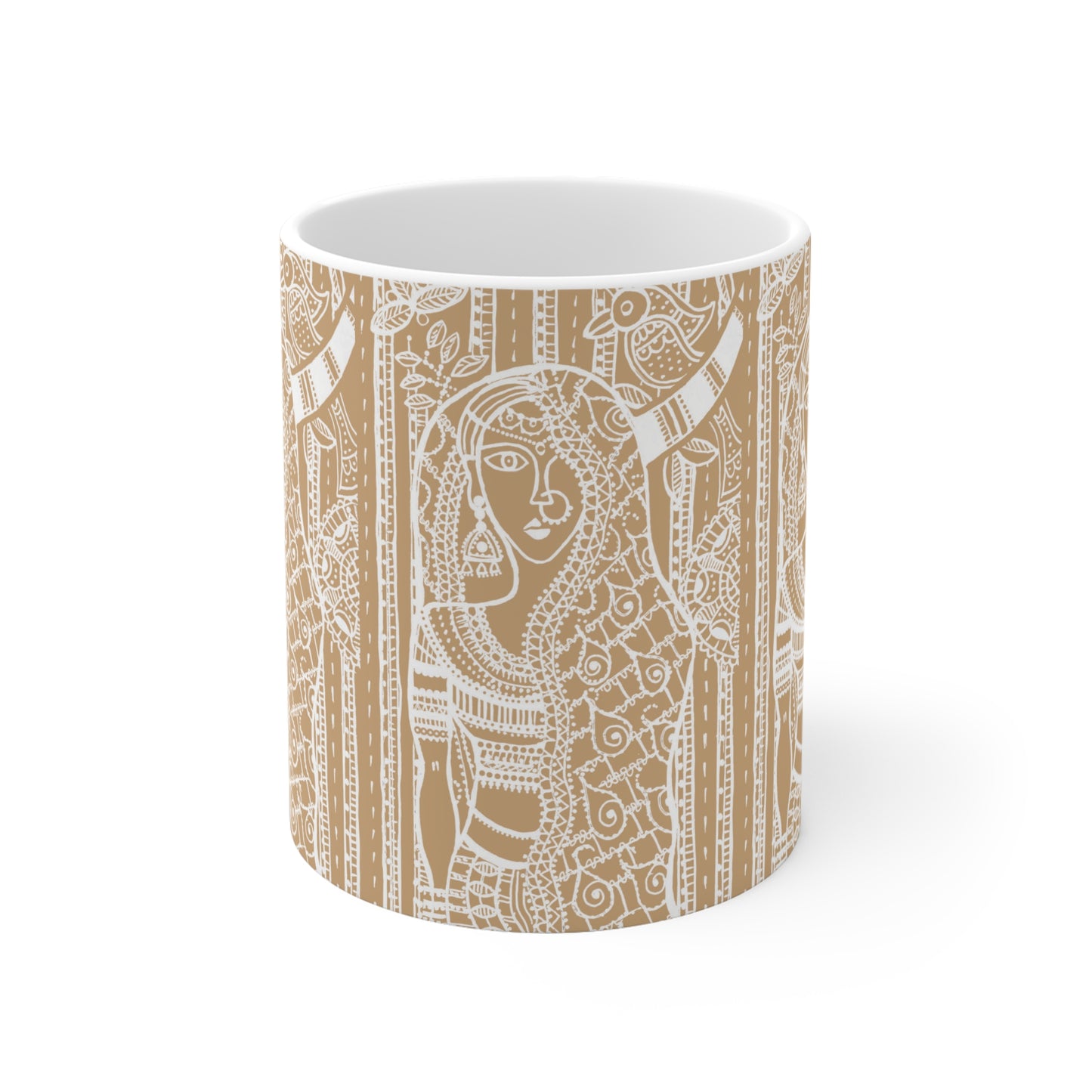 Colorful Artistic Ceramic Mug | 'Priyas Promise Natural'