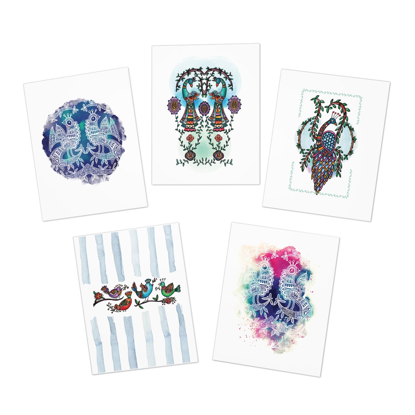 Majestic Birds Collection - 5-Multi Design Greeting Cards
