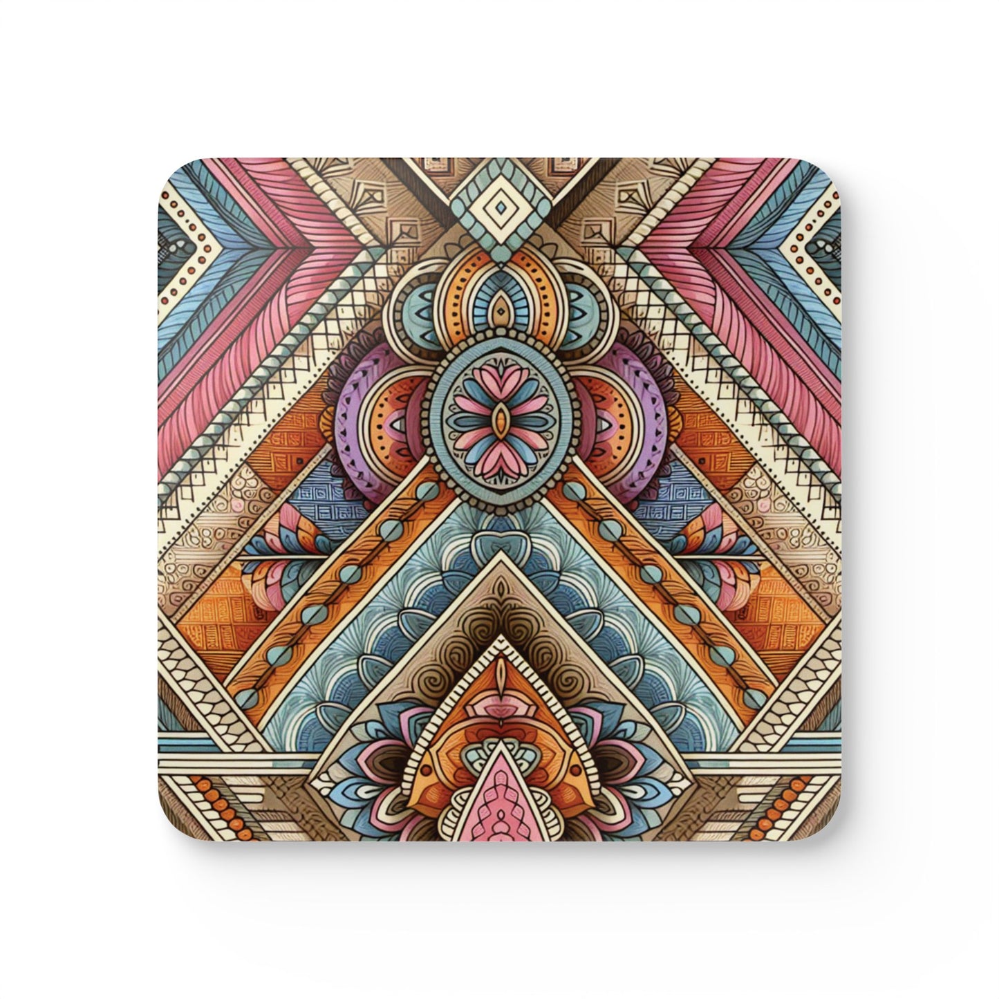 Patterns and Beyond - Co-creating |  Cork Coaster Set - Rustic Home Decor & Drinkware Accessory