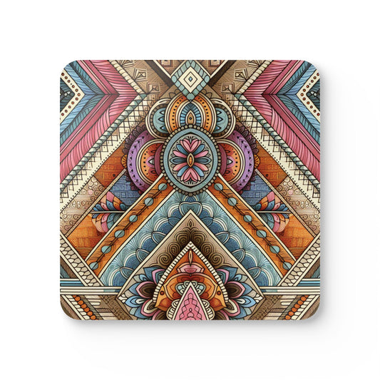 Patterns and Beyond - Co-creating |  Cork Coaster Set - Rustic Home Decor & Drinkware Accessory