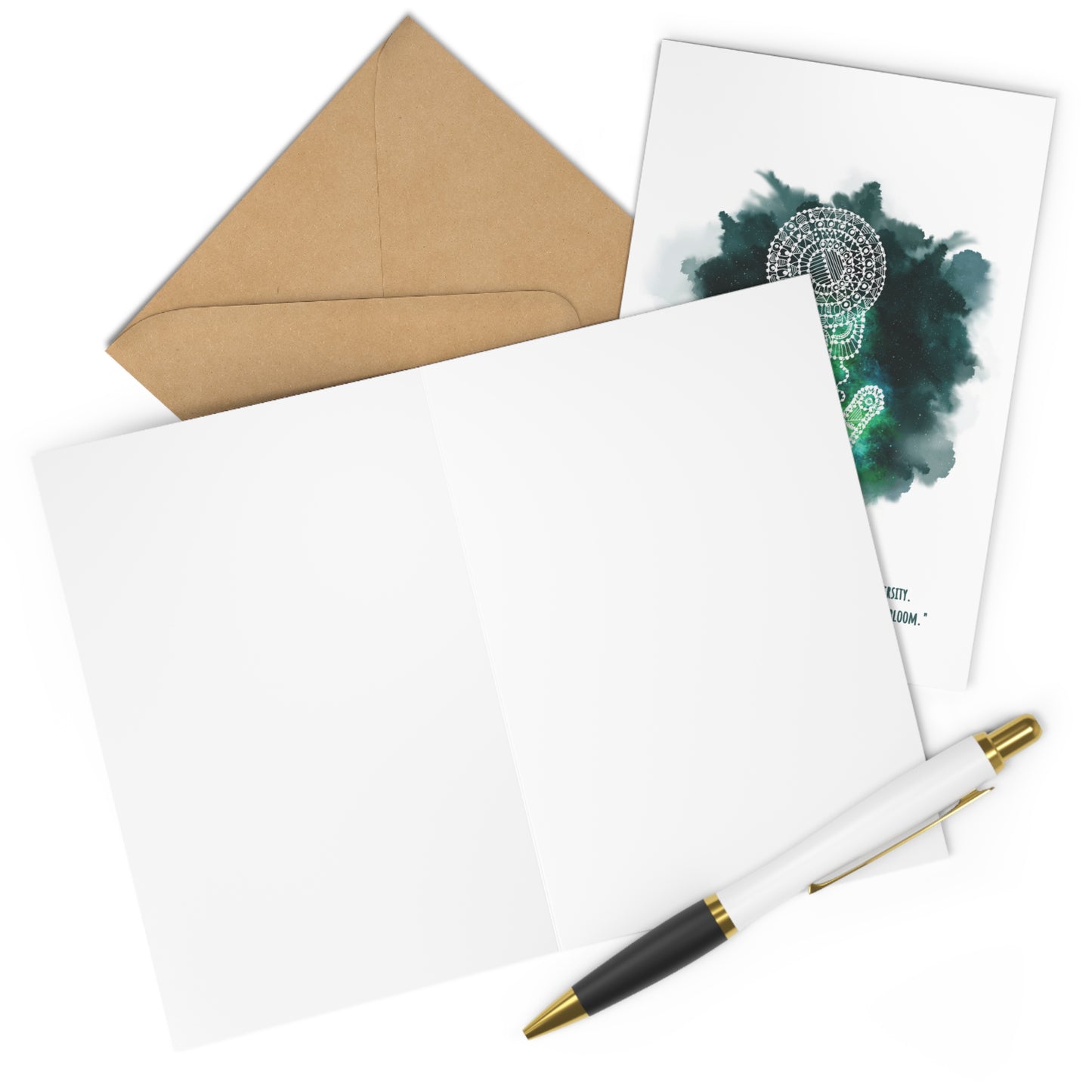 'Embrace the Spirit of a Cactus' Verde Green | Greeting Cards Set of 7 for Every Occasion