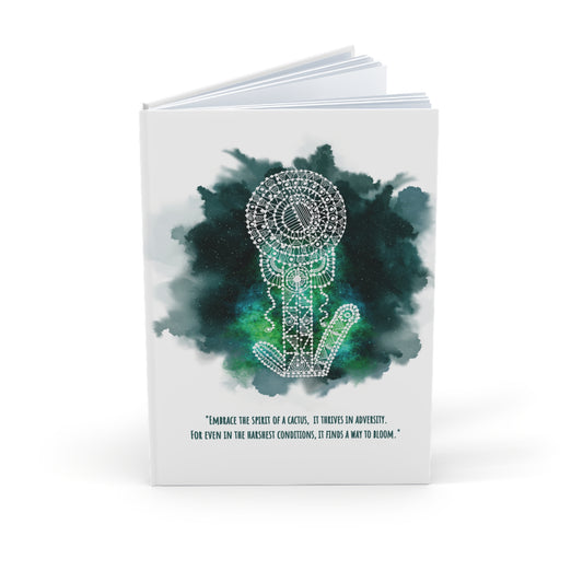 'Embrace the Spirit of a Cactus' Verde Green - A5 Hard Cover Journal