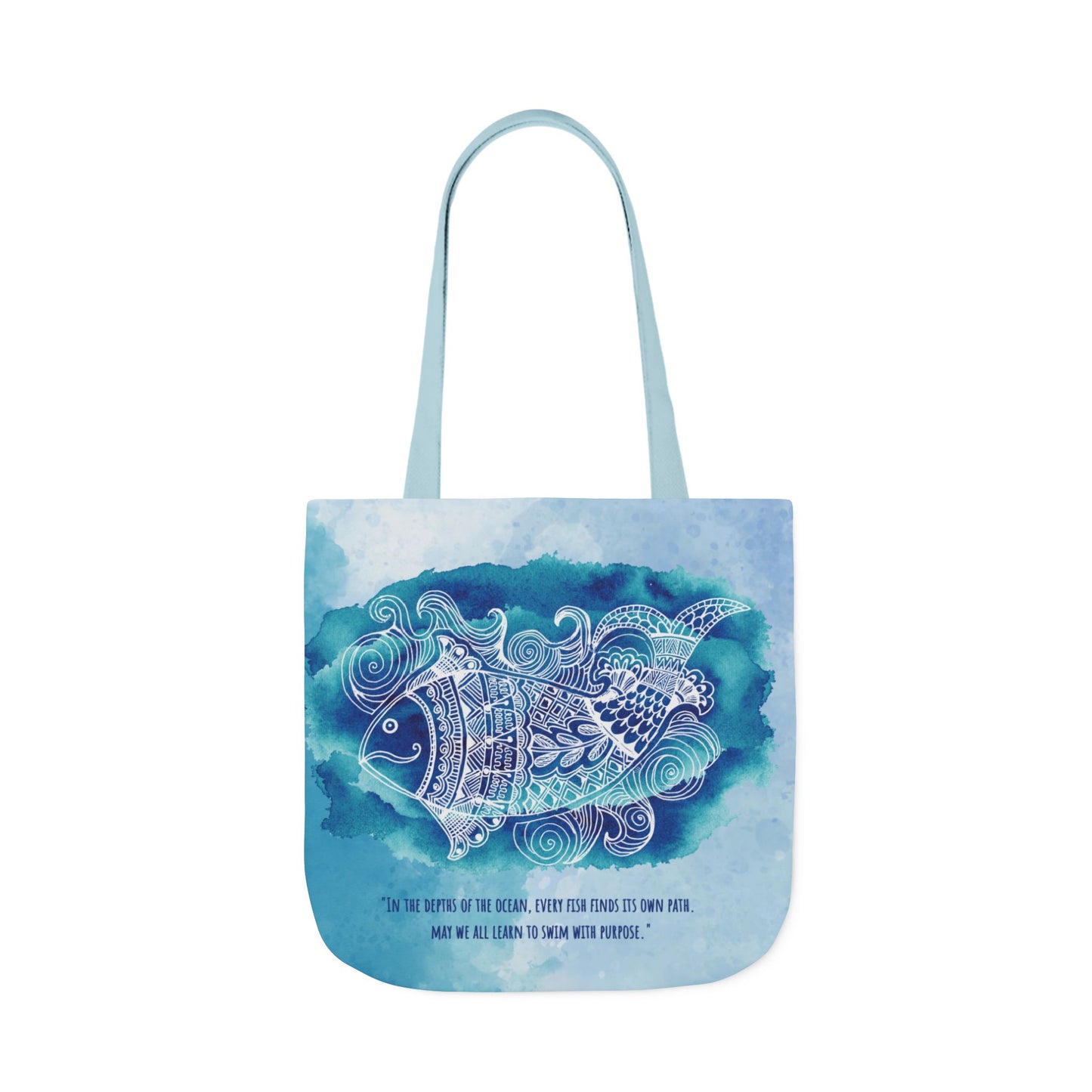'Swim with purpose'  | Canvas Tote Bag