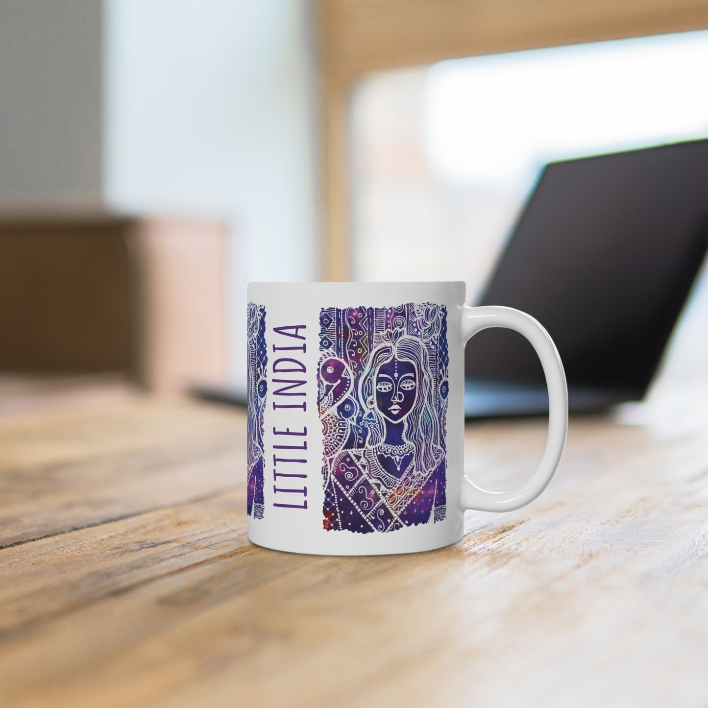 Colorful Artistic Ceramic Mug -'Little India'