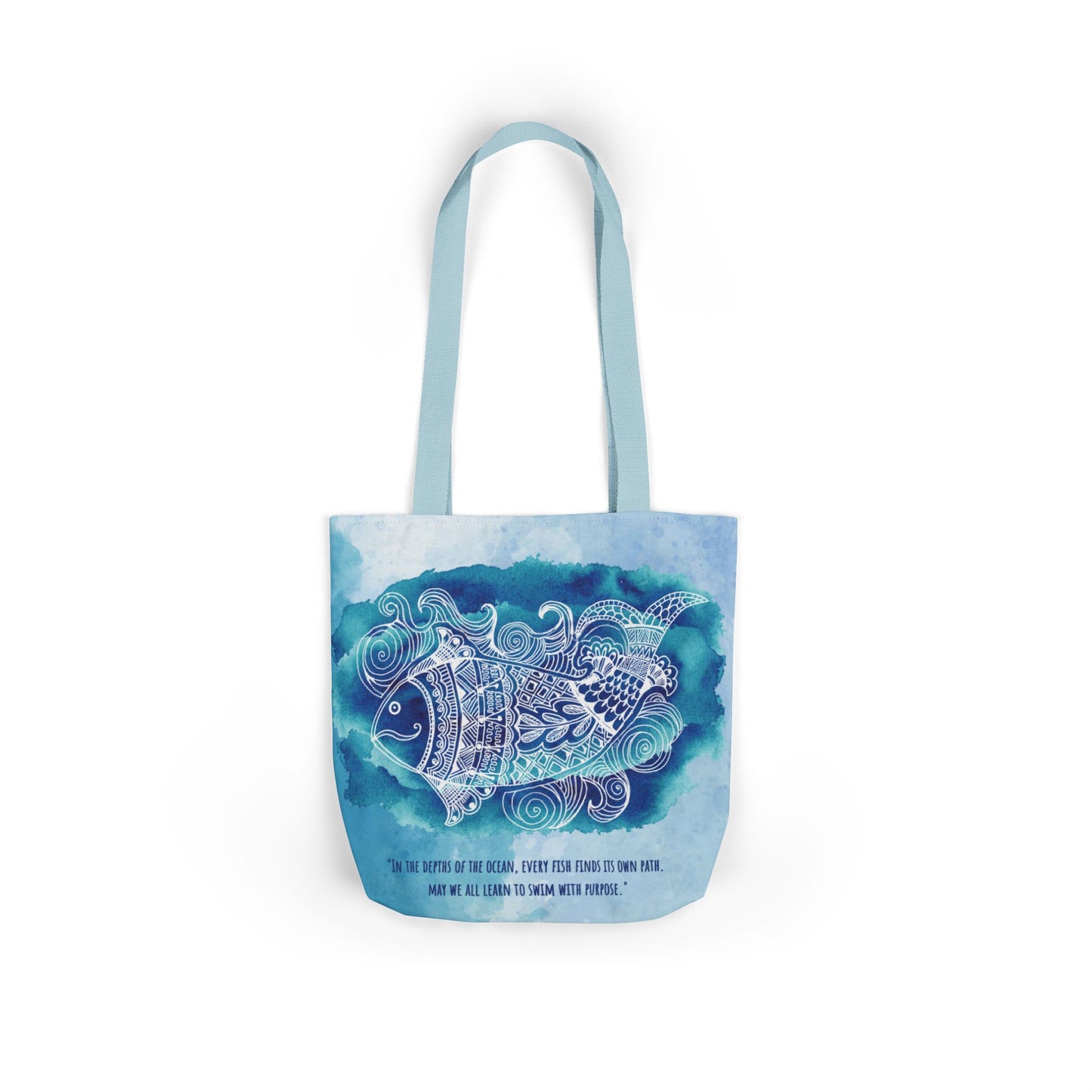 'Swim with purpose'  | Canvas Tote Bag
