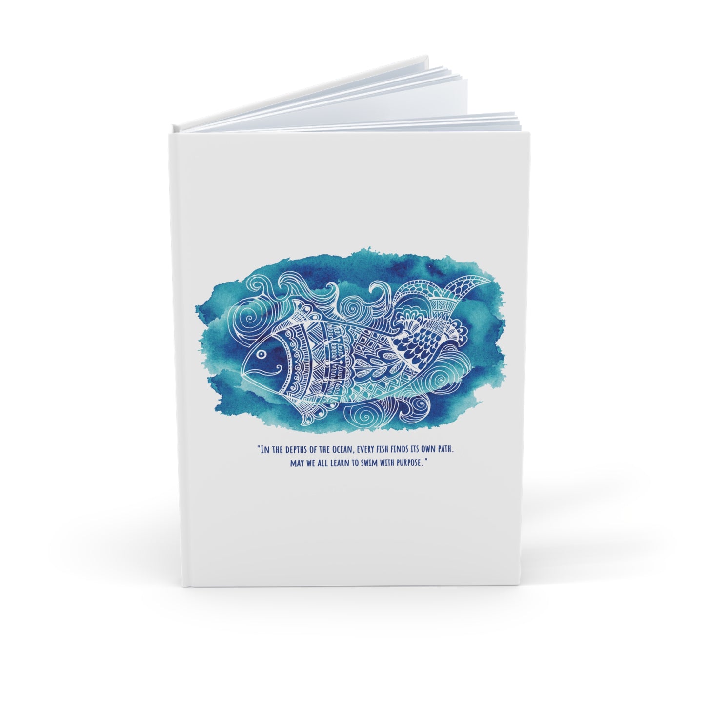 'Swim with purpose'  - Hardcover Journal - A5
