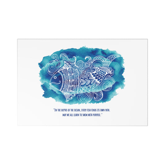 Swim with Purpose -  Postcard Set (7 pcs) - Perfect for Heartfelt Messages
