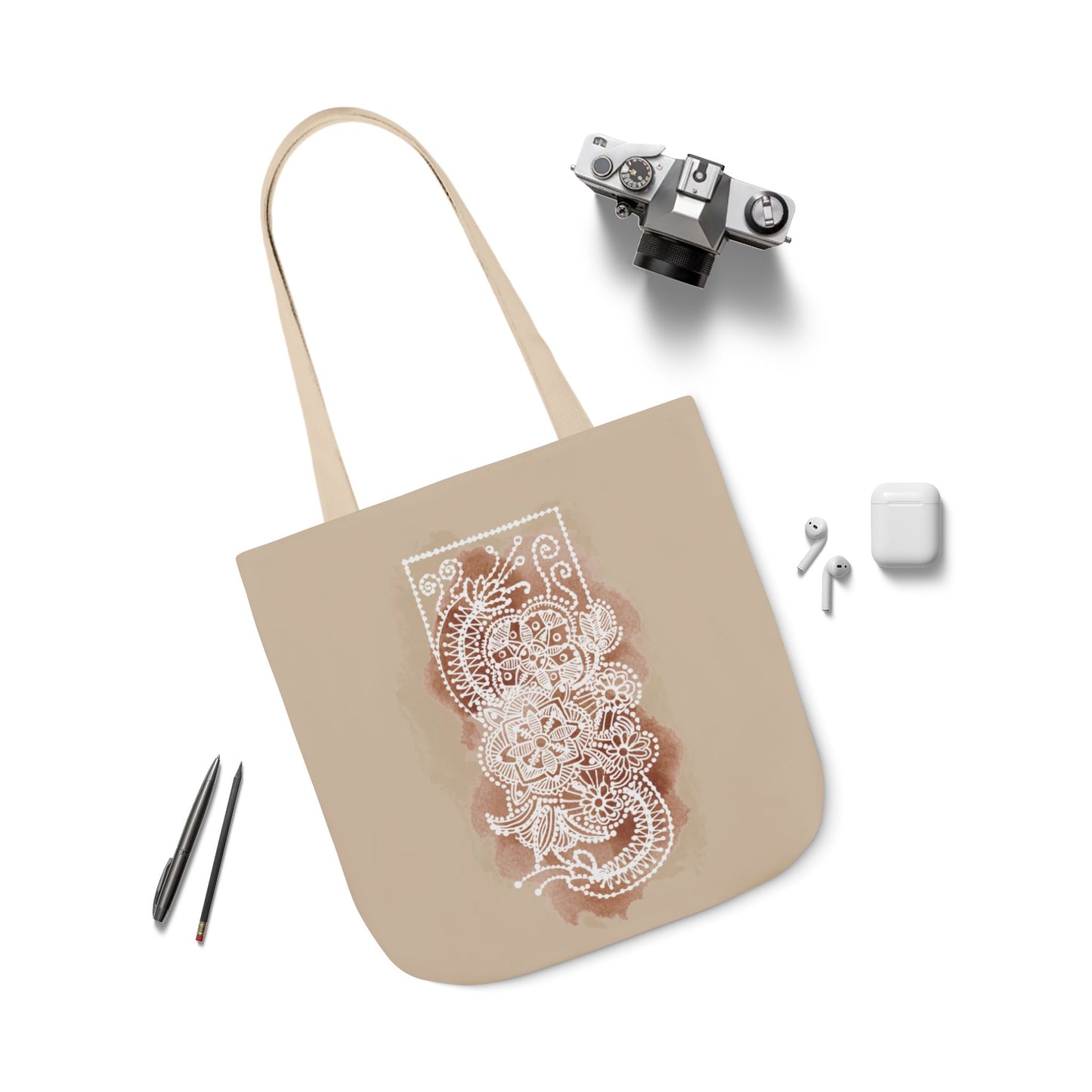 Flowermandala Natural | Canvas Tote Bag
