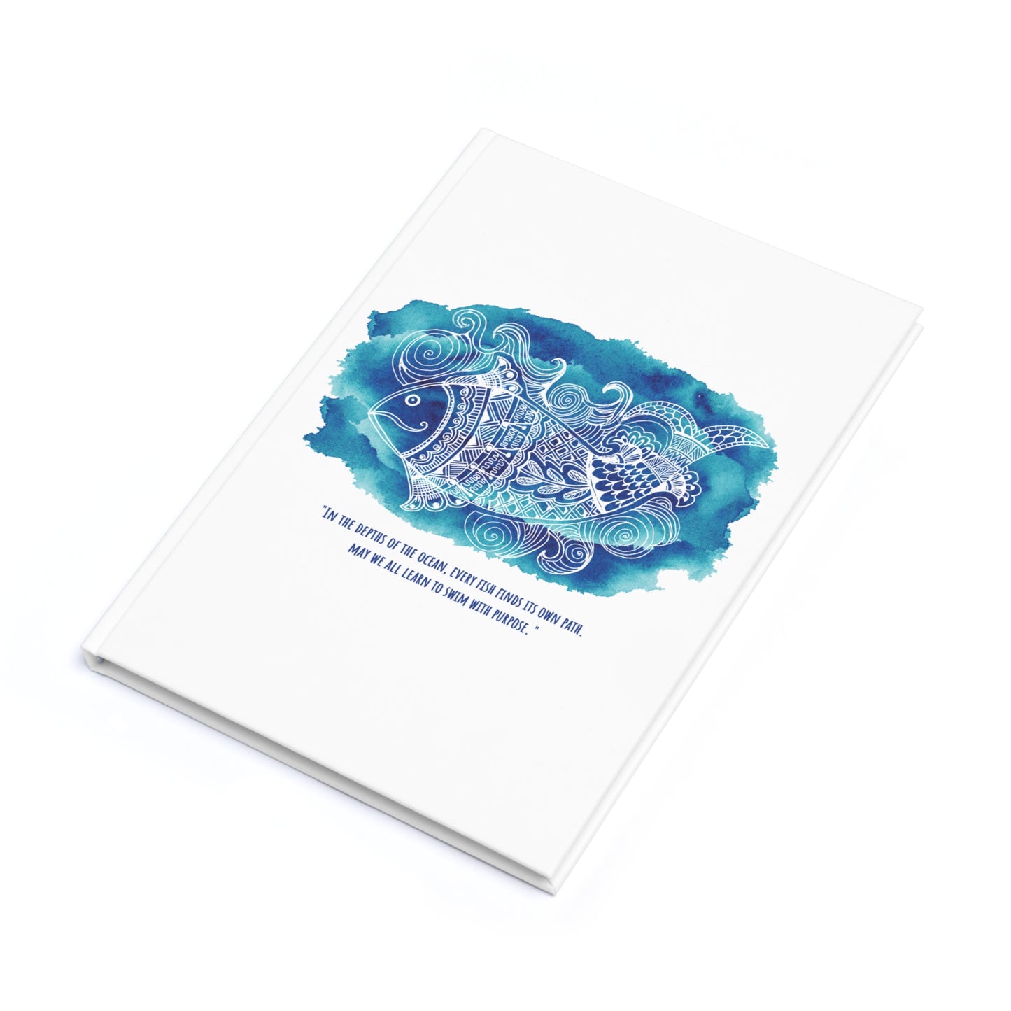 'Swim with purpose'  - Hardcover Journal - A5