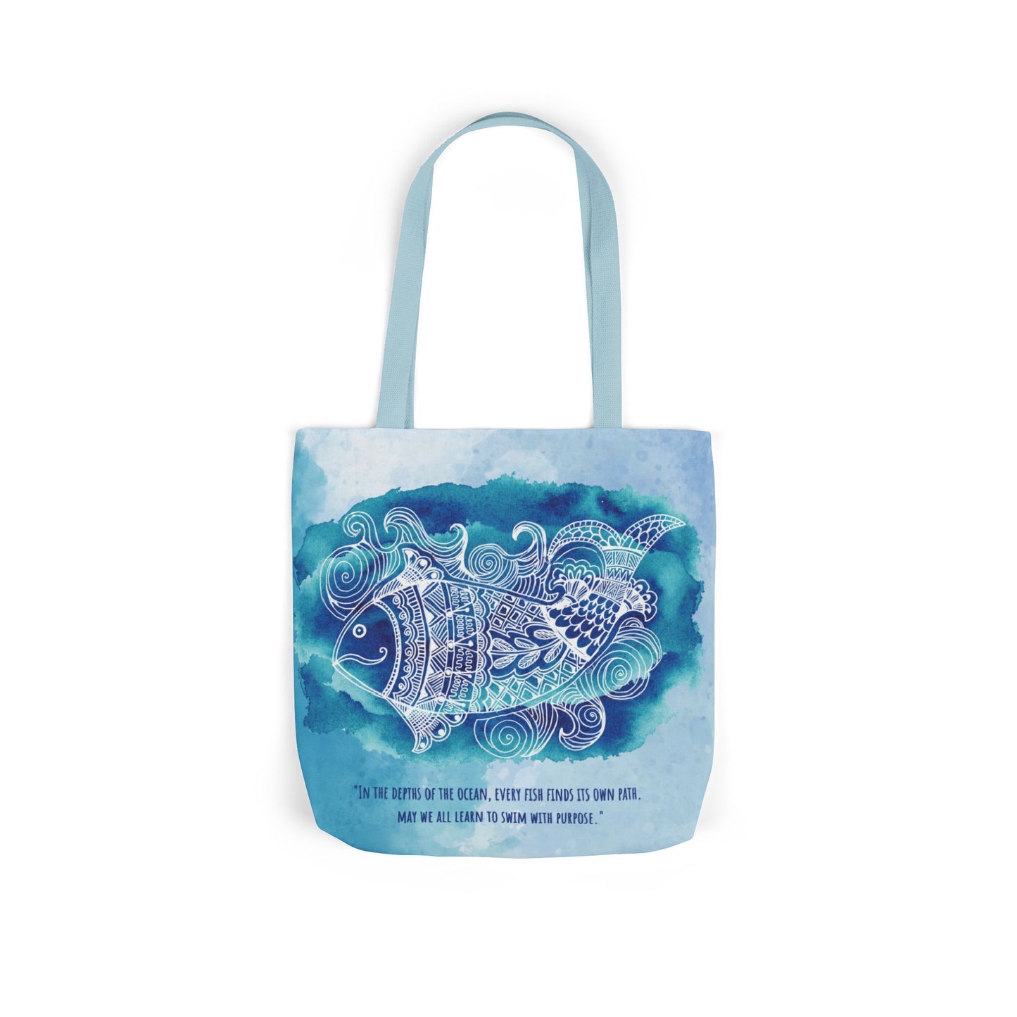 'Swim with purpose'  | Canvas Tote Bag