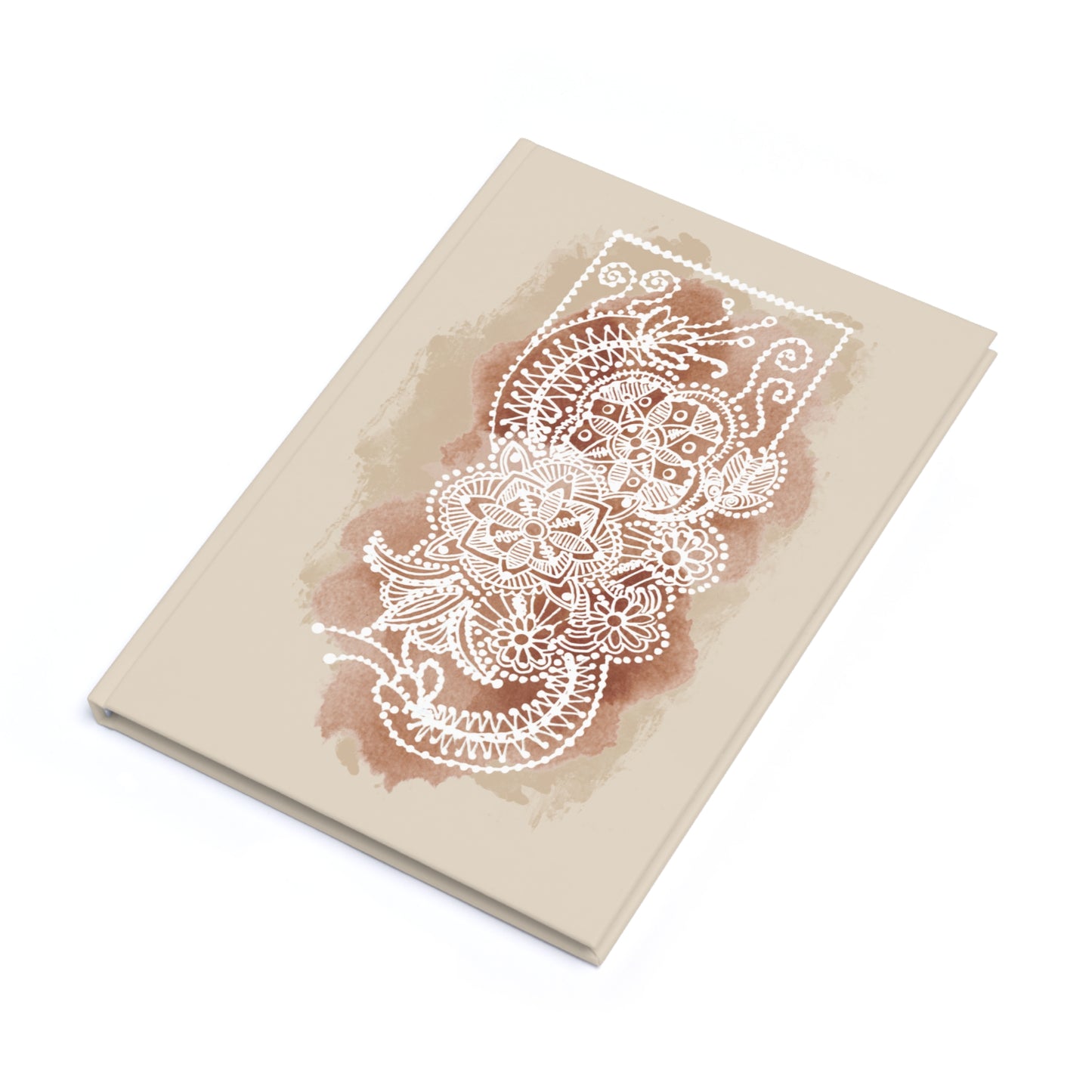 Flowerandala Natural | Madhubani Fusion  - Hardcover Journal - A5