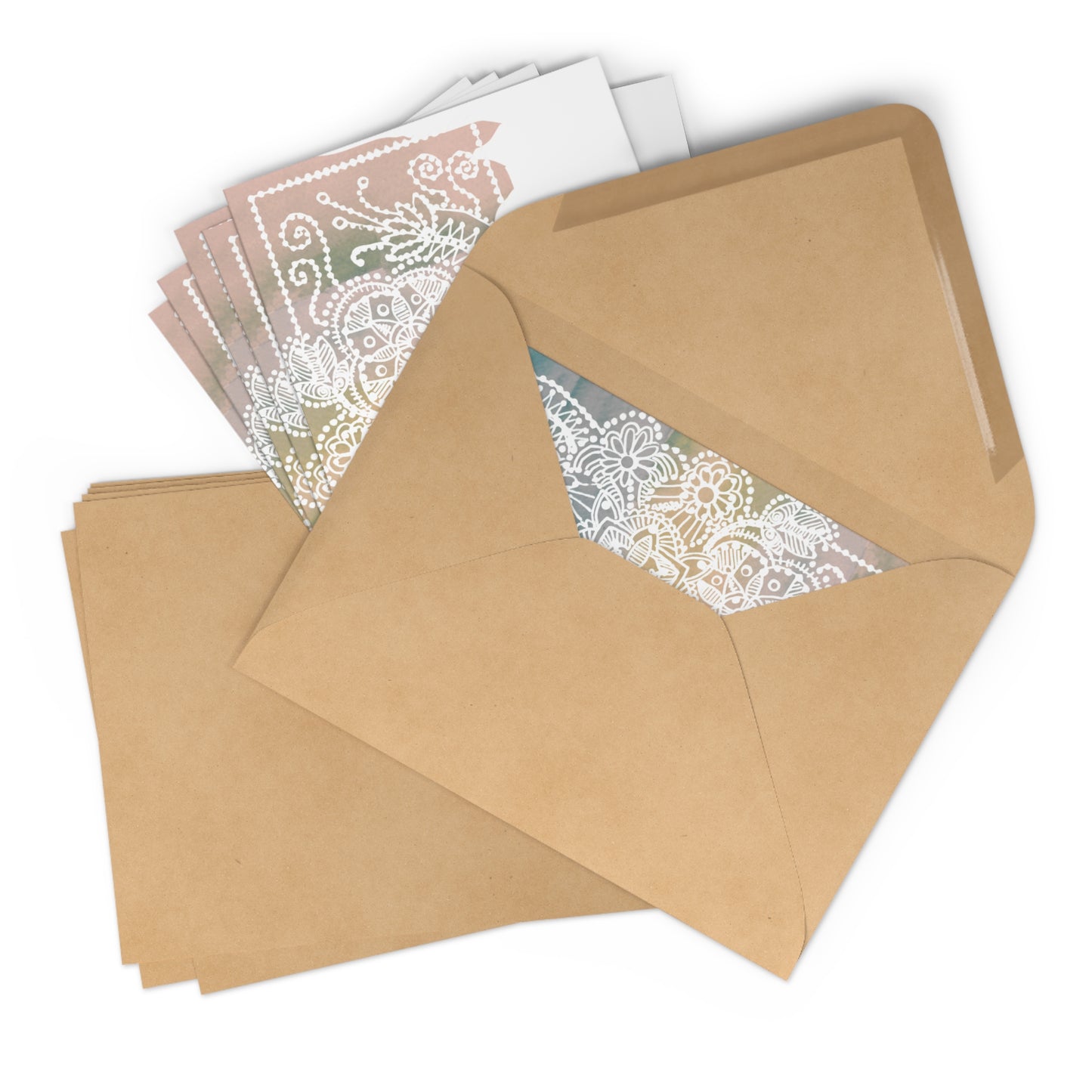Pastel Mandala fusion | Greeting Cards Set of 7 for Every Occasion