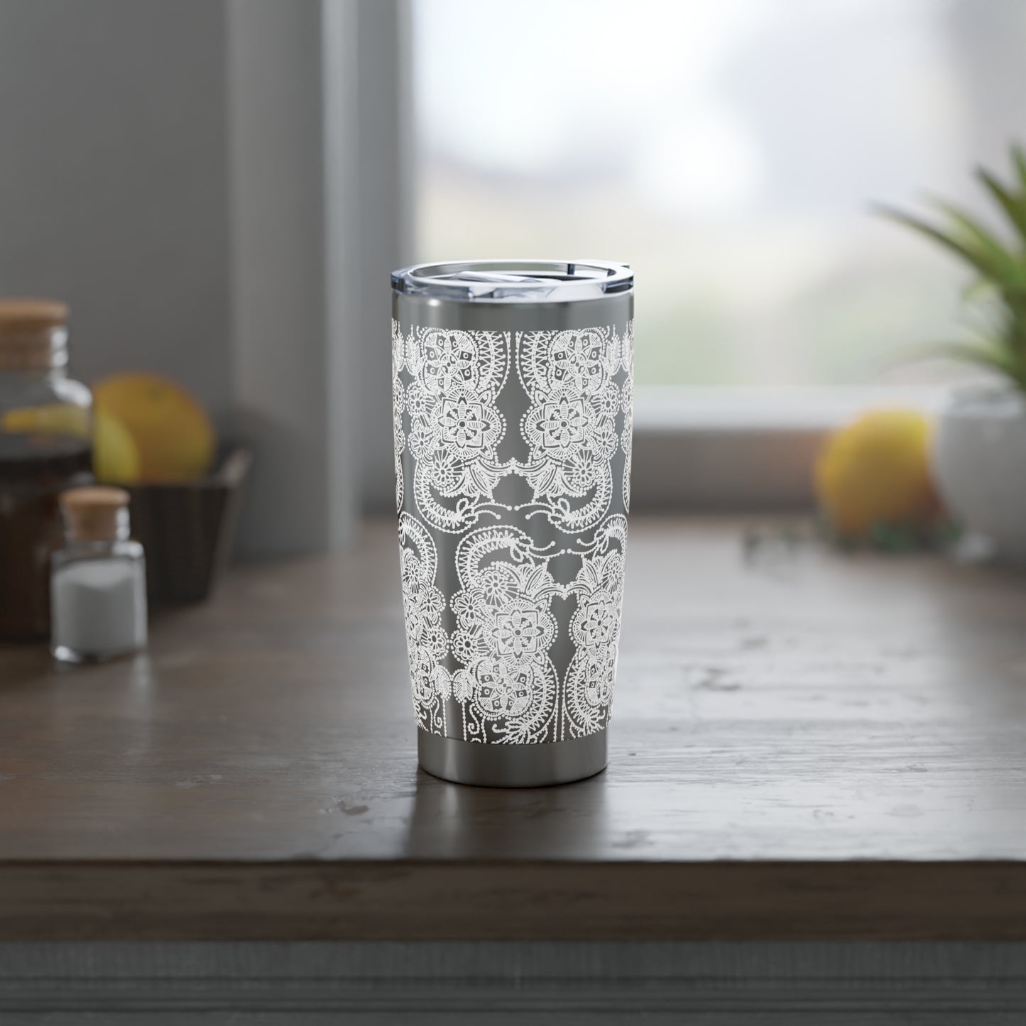 Vagabond 20oz Tumbler -  Lefkara in White