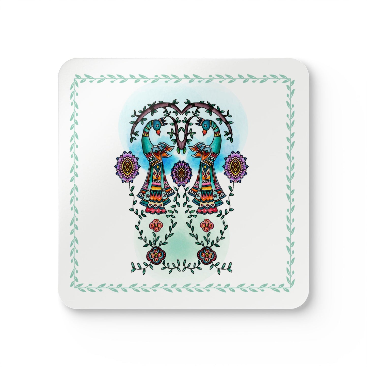 'Argus' Eyes' - Majestic Birds |  Cork Coaster Set - Rustic Home Decor & Drinkware Accessory