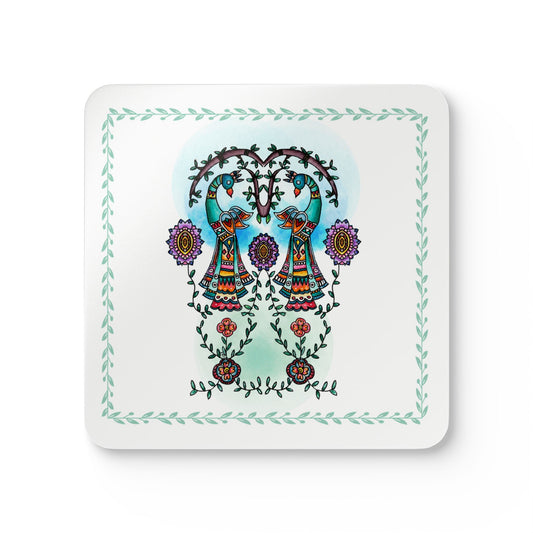 'Argus' Eyes' - Majestic Birds |  Cork Coaster Set - Rustic Home Decor & Drinkware Accessory