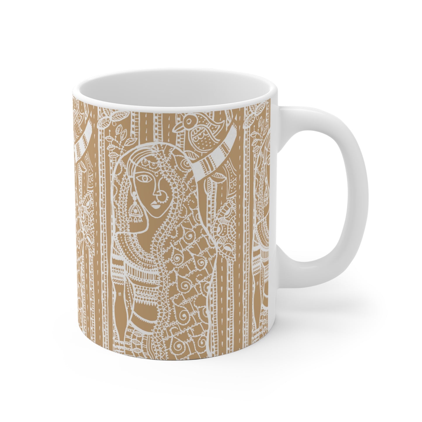 Colorful Artistic Ceramic Mug | 'Priyas Promise Natural'