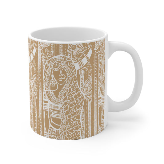 Colorful Artistic Ceramic Mug | 'Priyas Promise Natural'