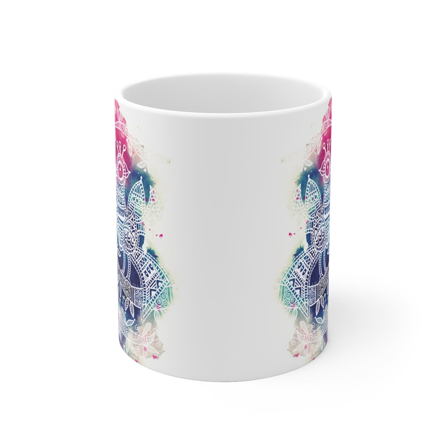 Colorful Artistic Ceramic Mug - 'Pavo' - Majestic Bird