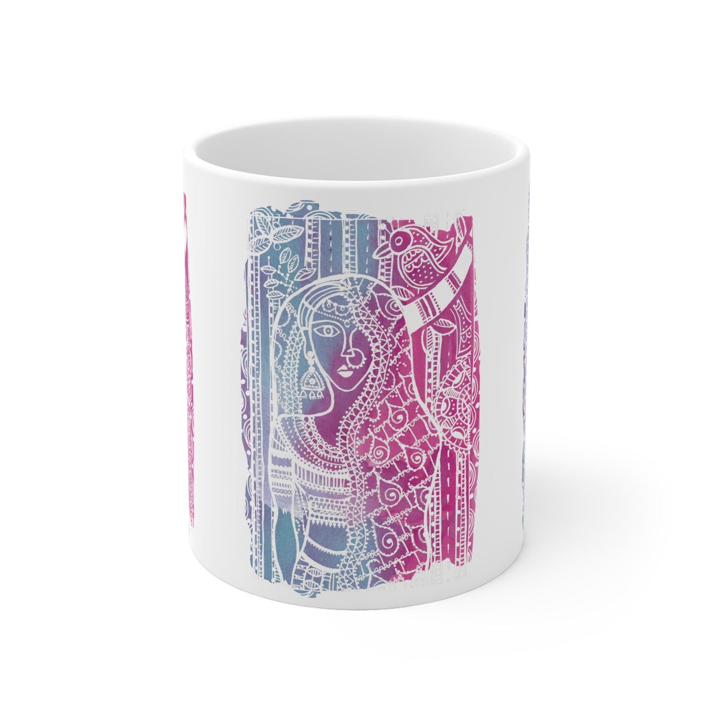 Colorful Artistic Ceramic Mug - 'Priyas Promise'