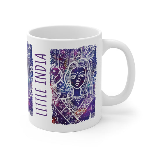 Colorful Artistic Ceramic Mug -'Little India'