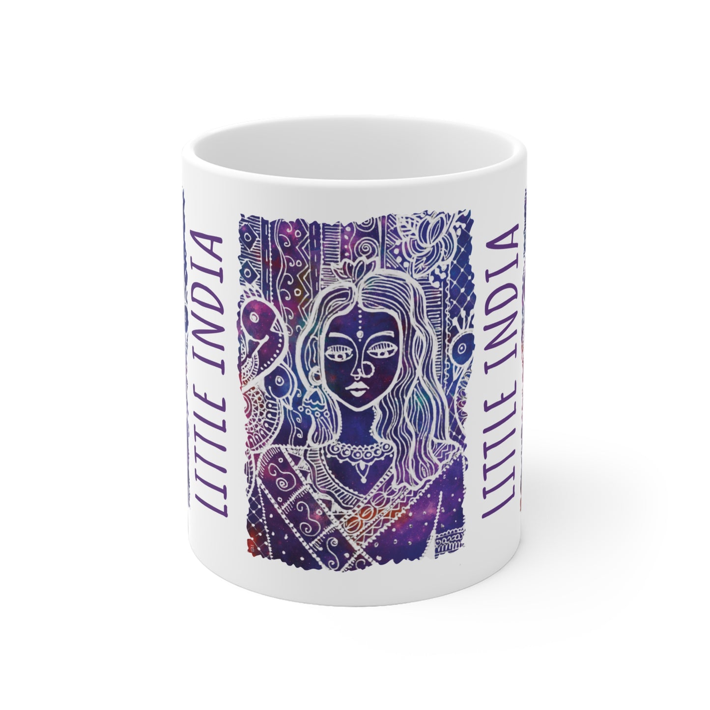 Colorful Artistic Ceramic Mug -'Little India'