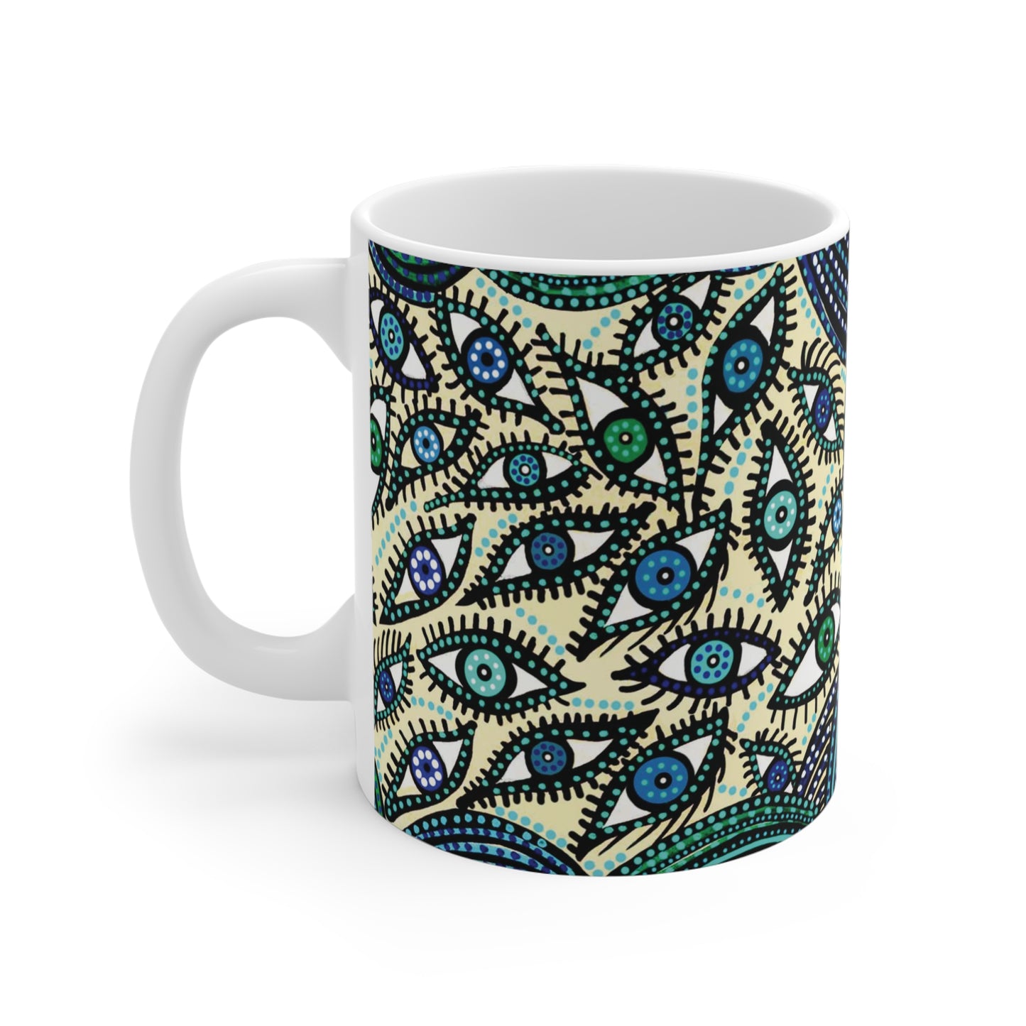 Colorful Artistic Ceramic Mug | 'Heras Vision' Majestic Birds