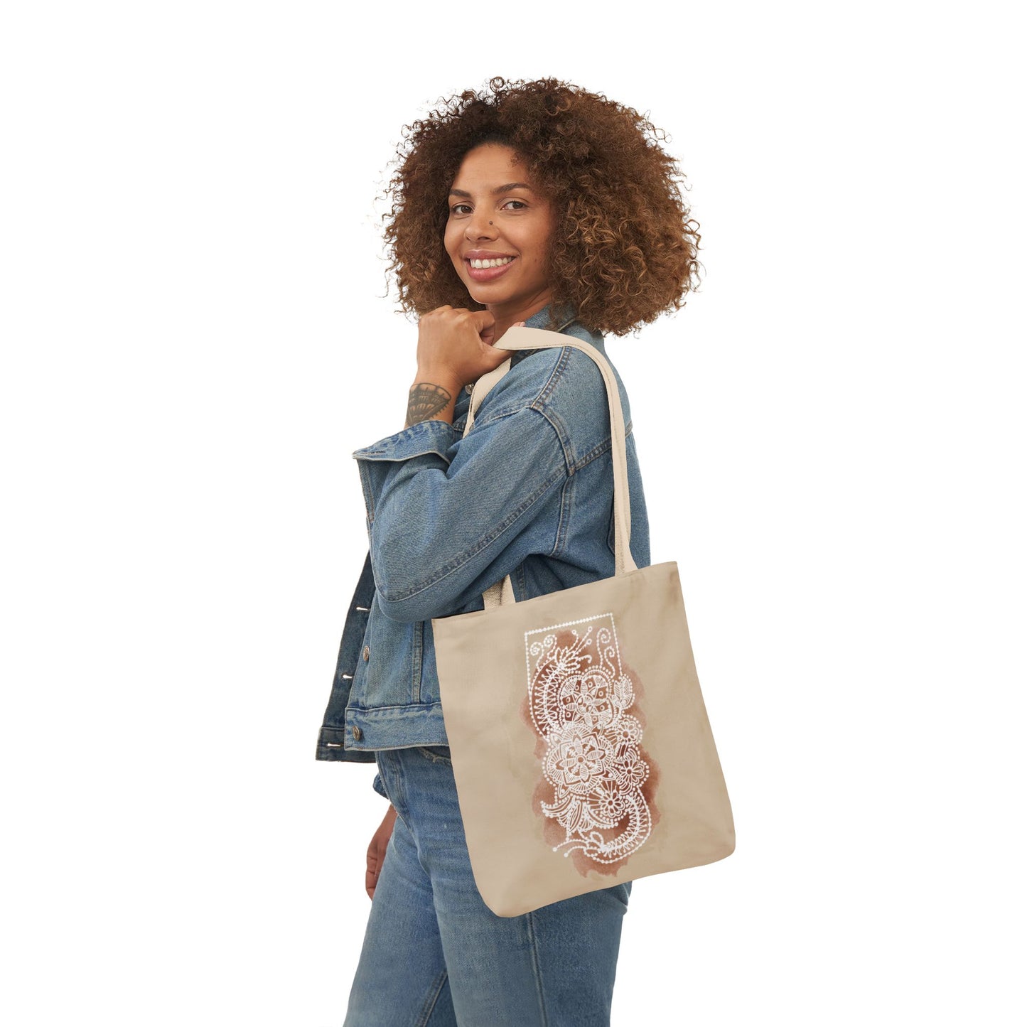 Flowermandala Natural | Canvas Tote Bag