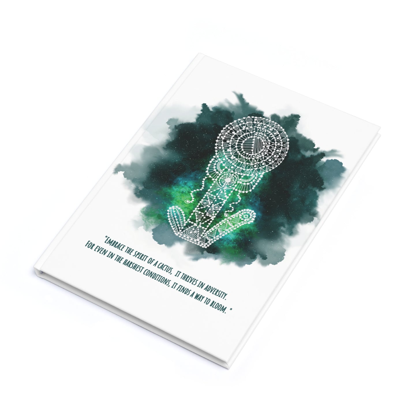 'Embrace the Spirit of a Cactus' Verde Green - A5 Hard Cover Journal