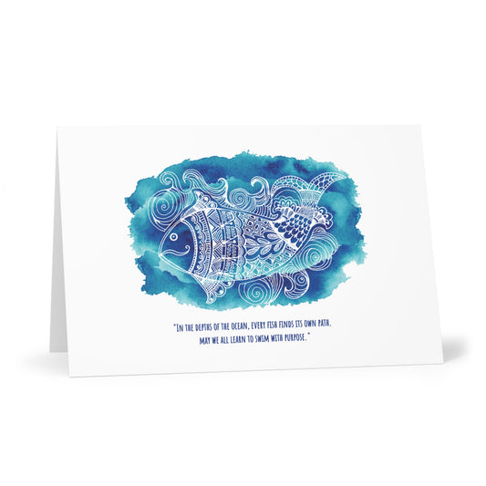 'Swim with purpose' | Greeting Cards Set of 7 for Every Occasion