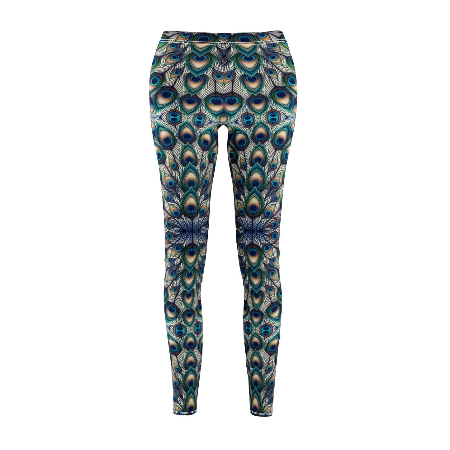 'Celestial Plumage'- Co-creating |  Casual Leggings – Comfortable Mid-Rise Activewear for Yoga & Everyday Wear