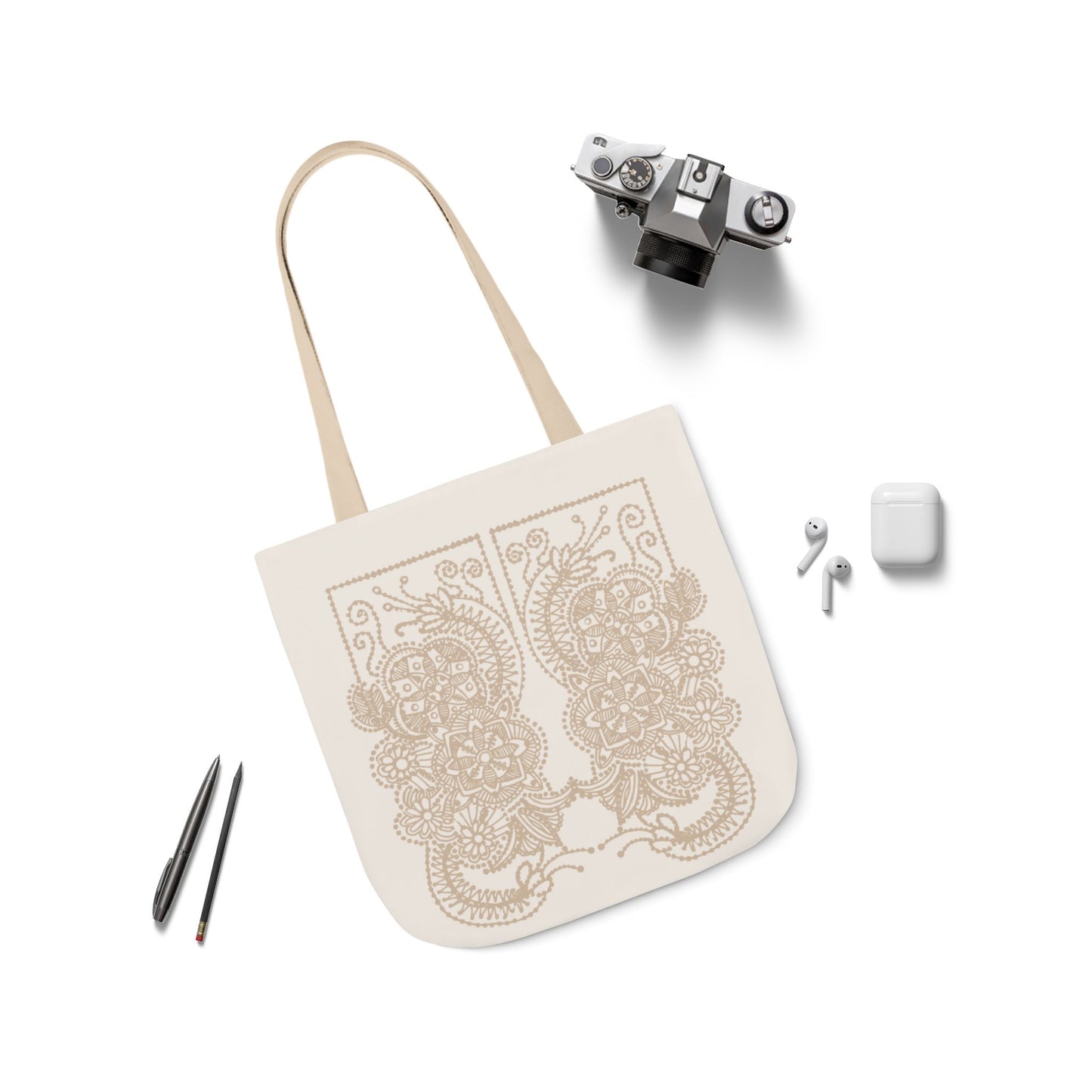 Lefkara Mandala Fusion | Canvas Tote Bag