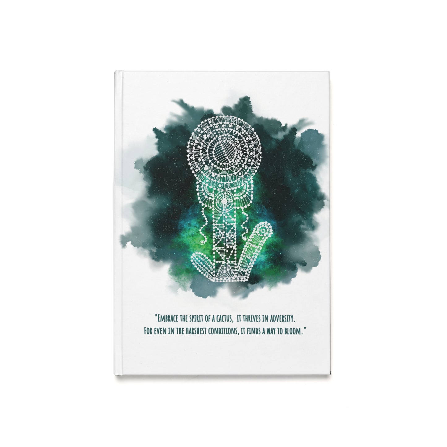 'Embrace the Spirit of a Cactus' Verde Green - A5 Hard Cover Journal