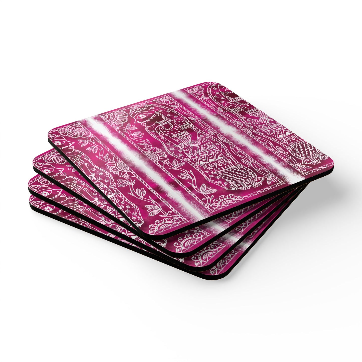 'Ranis Vibe' | Cork Coaster Set - Rustic Home Decor & Drinkware Accessory