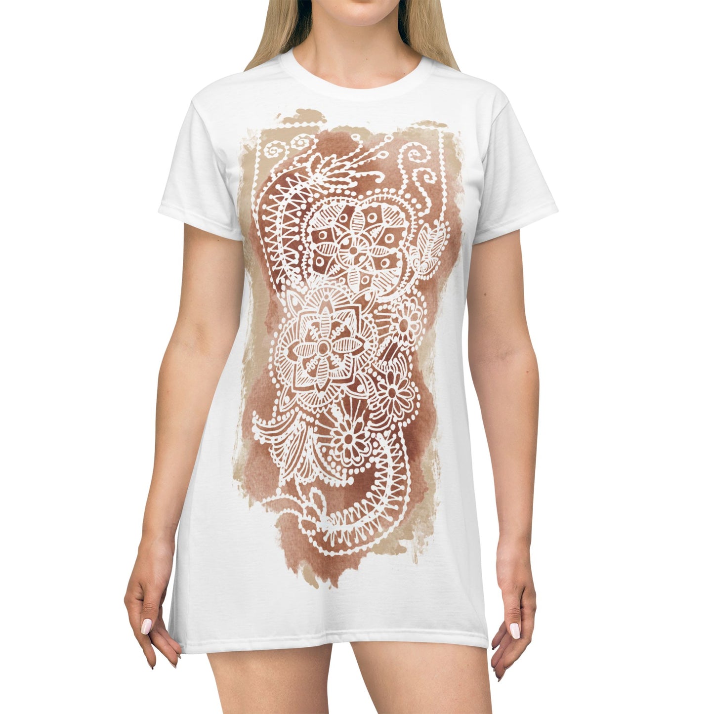Flowermandala Natural - T-Shirt Dress