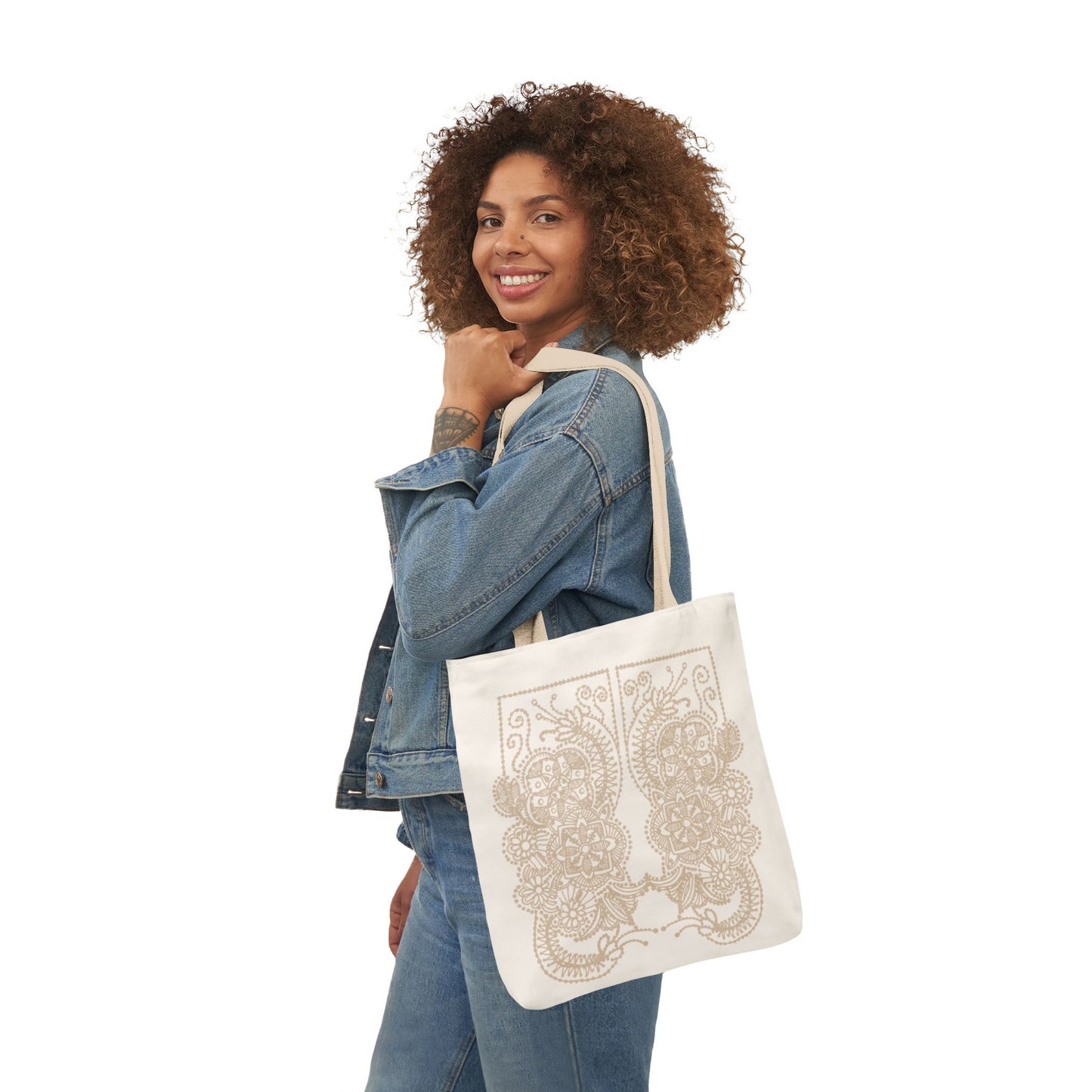 Lefkara Mandala Fusion | Canvas Tote Bag