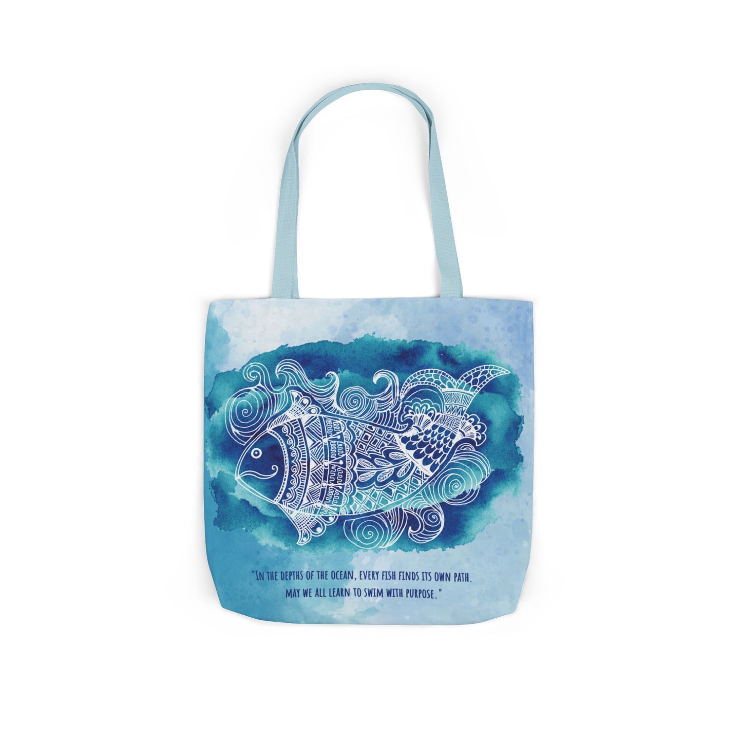 'Swim with purpose'  | Canvas Tote Bag