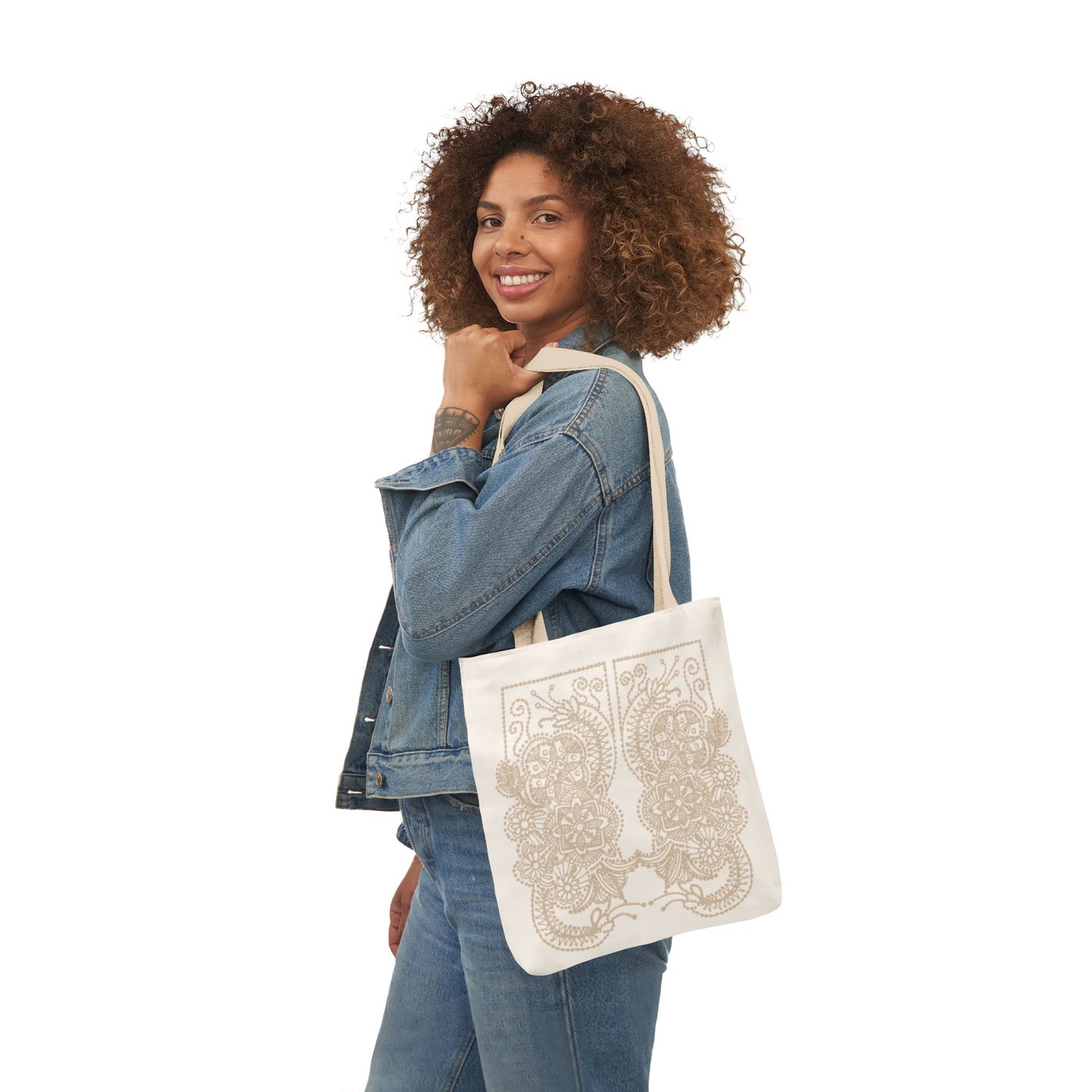 Lefkara Mandala Fusion | Canvas Tote Bag