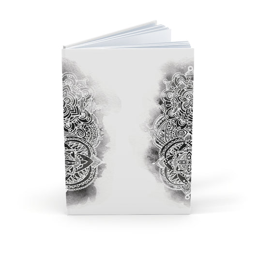 Misty Mandala | Madhubani Fusion  - Hardcover Journal - A5