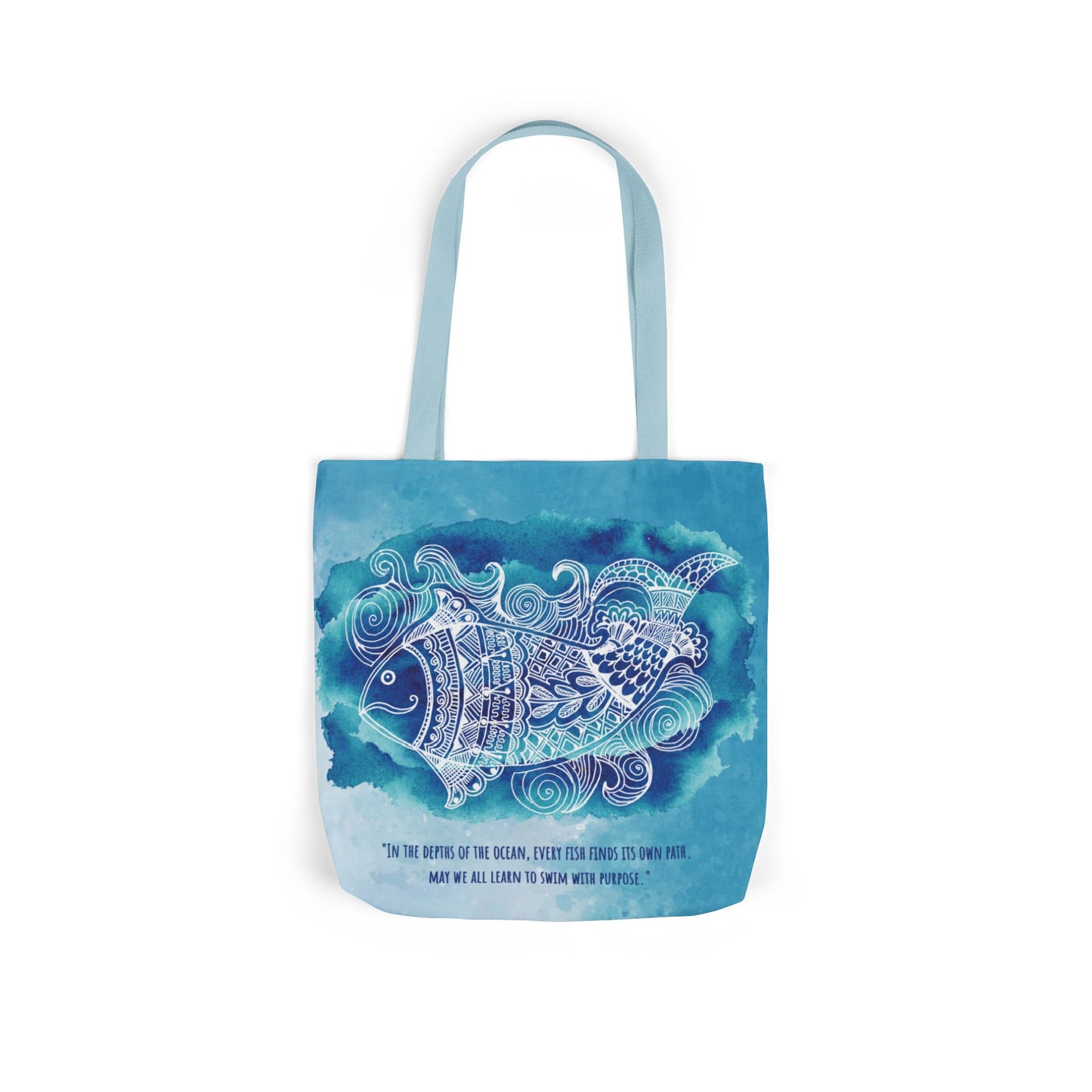 'Swim with purpose'  | Canvas Tote Bag
