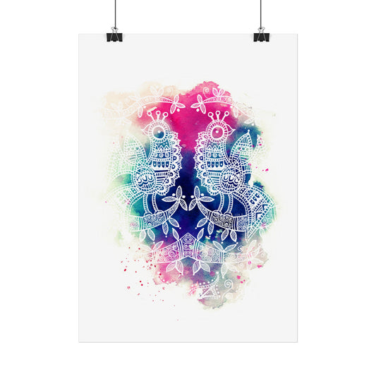 'Pavo' Majestic Bird  Poster — Boho Nautical Wall Art